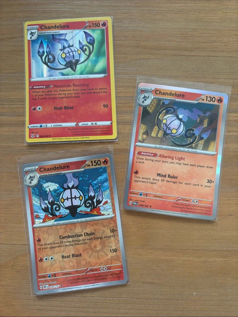 Chandelure Pokémon Holo Reverse Holo Card Lot | 3 Card Ghost Pokémon Lot ✨5/$25✨
